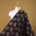 Black - Printed Cotton Kalamkari Fabric 30