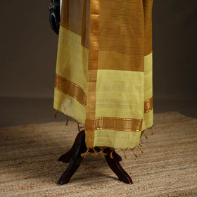 Pure Handloom Cotton Nizam Zari Border Mangalagiri Dupatta 28