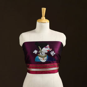 Women Embroidered Mercerised Cotton Khun Blouse Piece 21