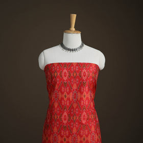 Pochampally Ikat Handloom Sico Unstitched Dress Material: Kurta with Dupatta 03