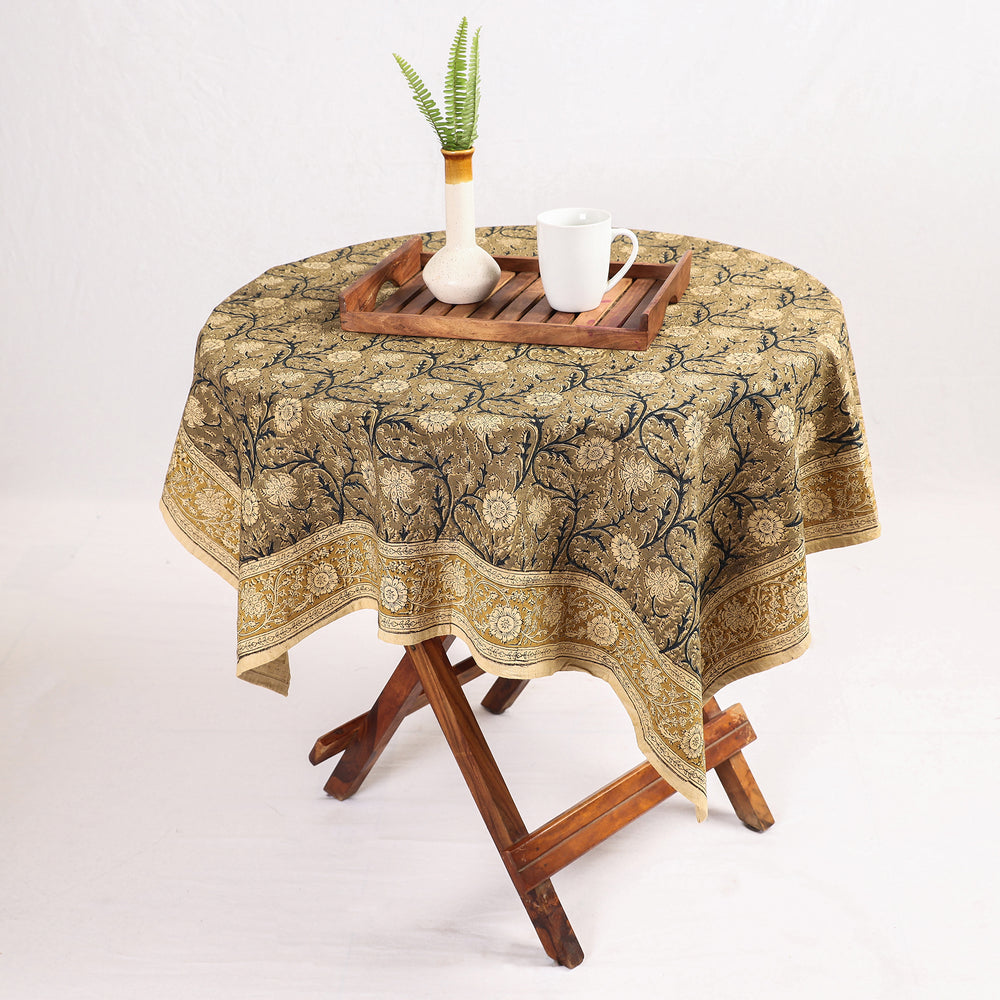 kalamkari block printed table cover