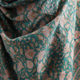 Floral Sanganeri Print Pure Merino Wool Handwoven Shawl 90