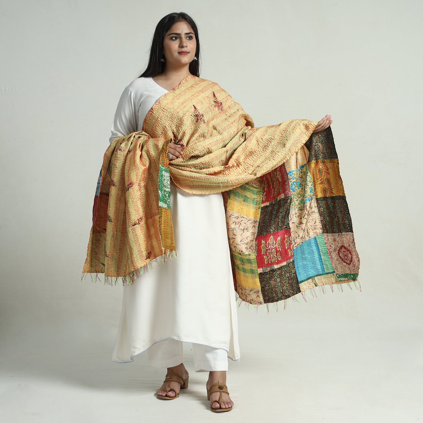 Kantha Embroidery Dupatta