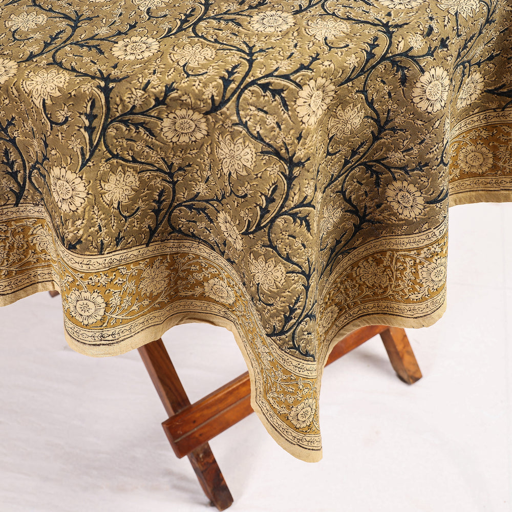 kalamkari block printed table cover