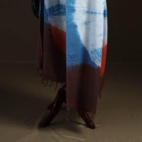 Shibori Tie-Dye Cotton Dupatta with Tassels 26