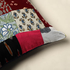 Multicolor Handcrafted Cotton Patchwork Cushion Cover