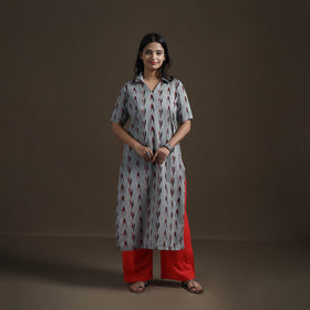 Pochampally Ikat Cotton Straight Kurta for Women 15