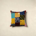 Multicolor - handcrafted cotton patchwork cushion cover 139