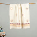 White - waffle weave handloom cotton sanganeri towel 31