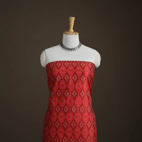 Pochampally Ikat Handloom Sico Unstitched Dress Material: Kurta with Dupatta 04