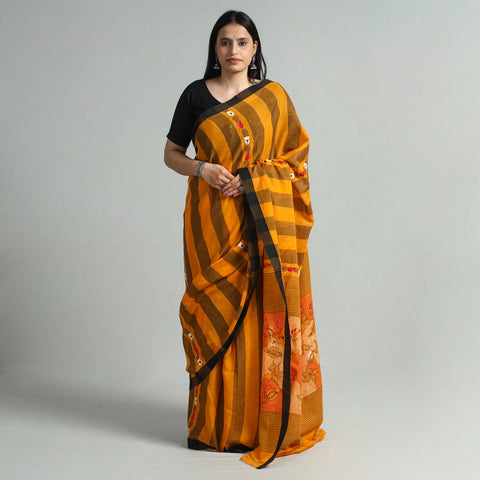 Kantha Embroidery Saree