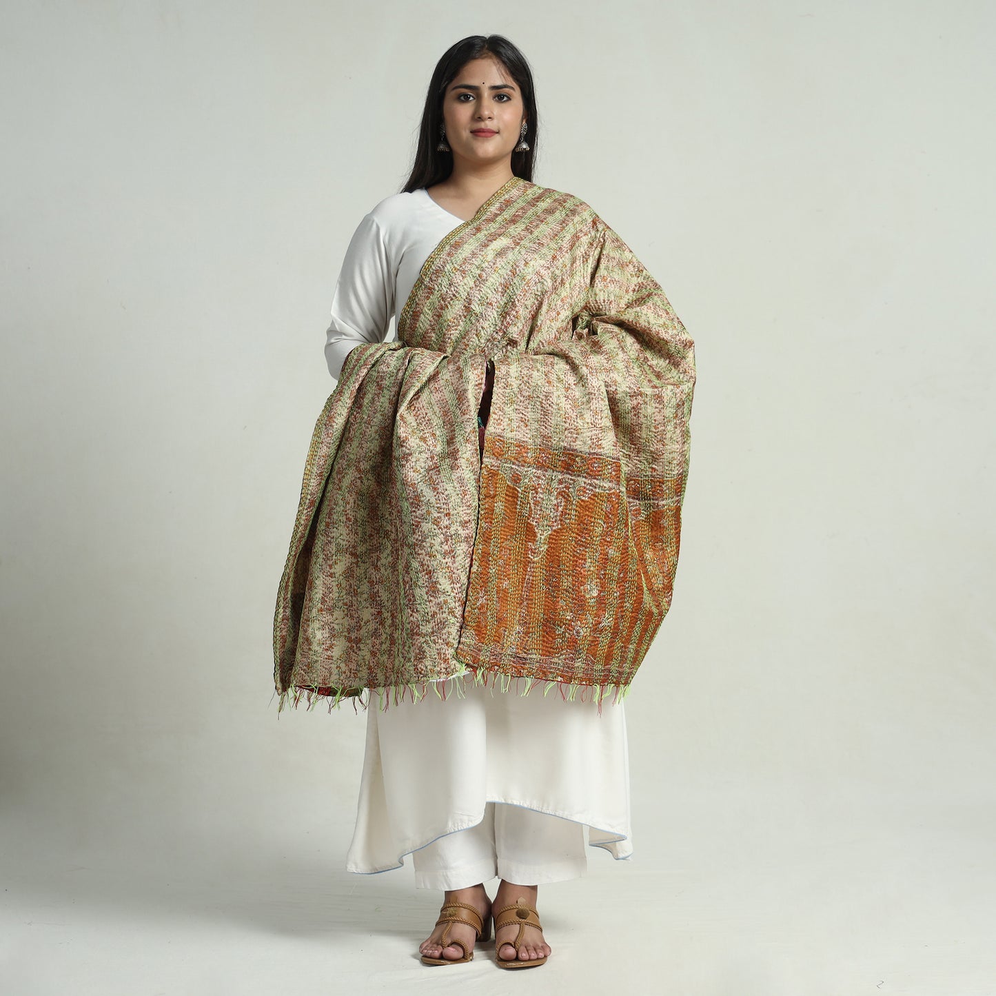 Kantha Embroidery Dupatta