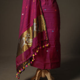 Jamdani Pure Handloom Muslin Unstitched Dress Material: Kurta with Dupatta 39