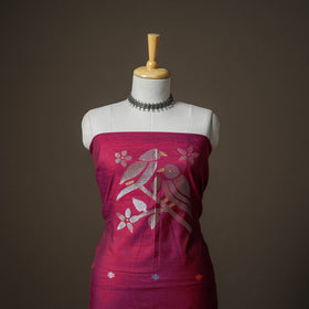 Jamdani Pure Handloom Muslin Unstitched Dress Material: Kurta with Dupatta 39