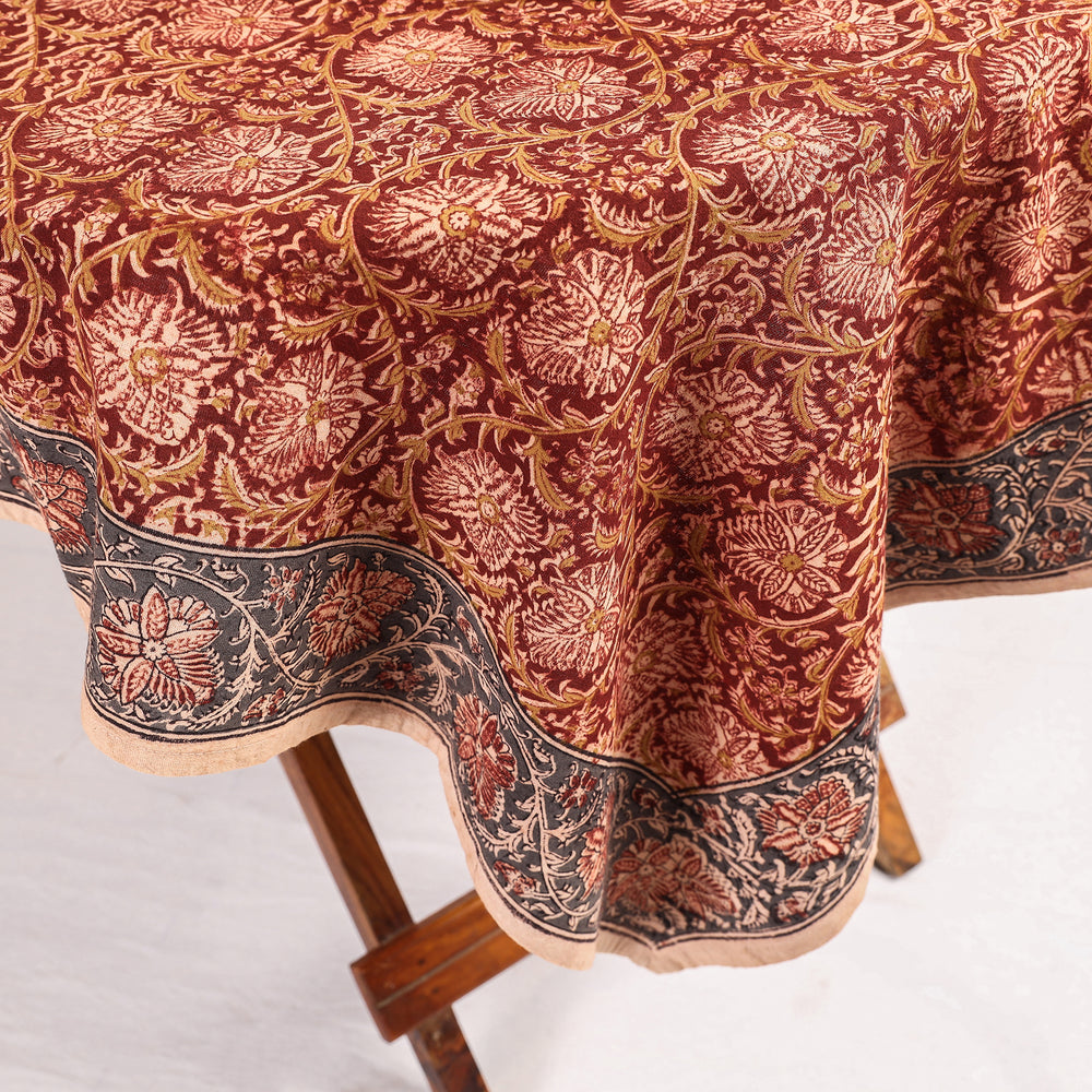 kalamkari block printed table cover