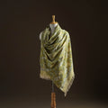 Floral Sanganeri Print Pure Merino Wool Handwoven Shawl 92