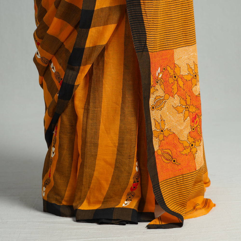 Kantha Embroidery Saree