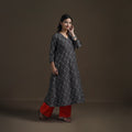 Cotton A-Line Pochampally Ikat Kurta for Women 03