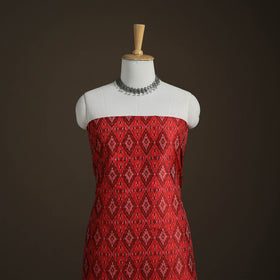 Pochampally Ikat Handloom Sico Unstitched Dress Material: Kurta with Dupatta 05