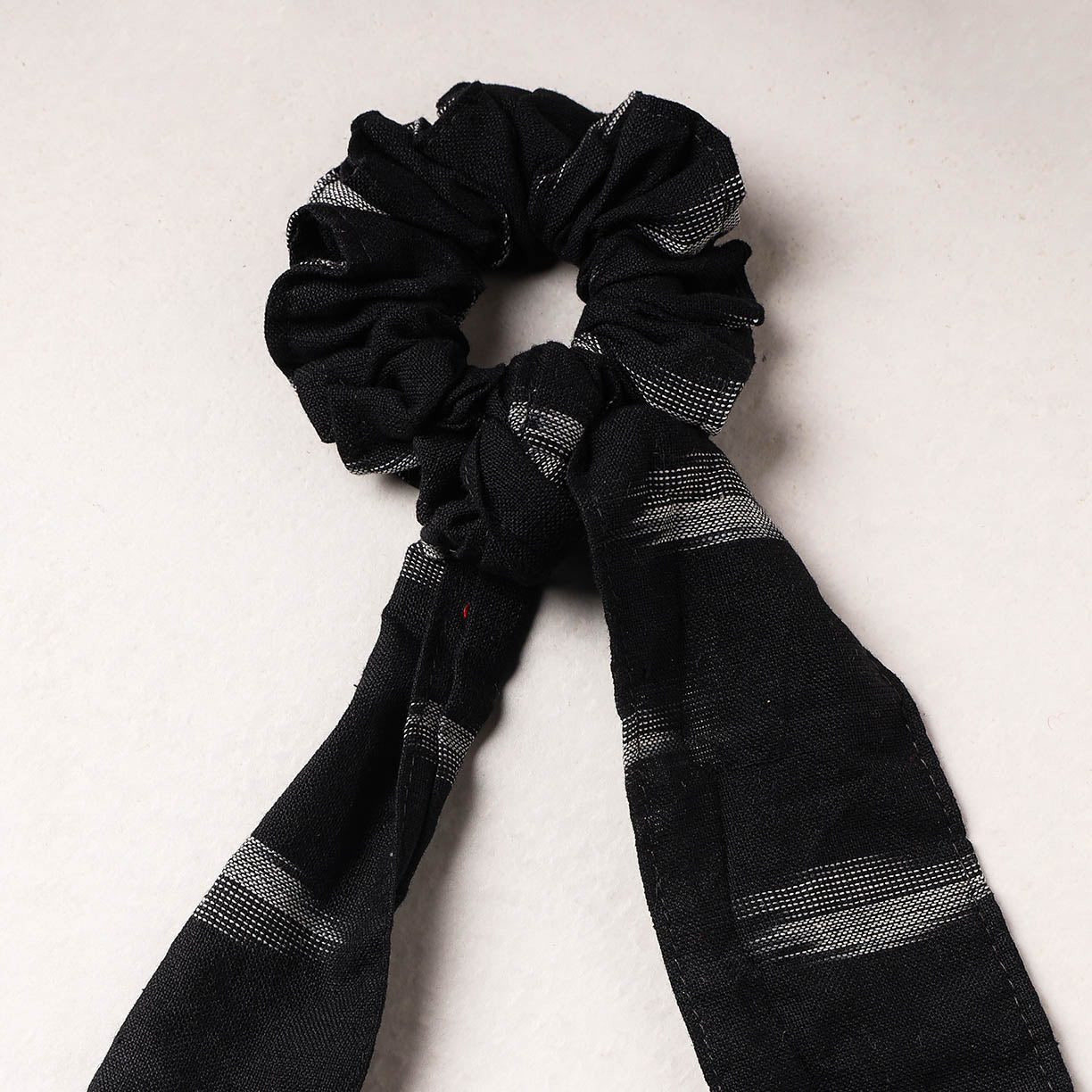 Ikat Weave Cotton Elastic Rubber Band/Scrunchie Tie