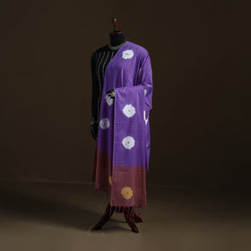 Shibori Tie-Dye Cotton Dupatta with Tassels 29