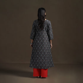 Cotton A-Line Pochampally Ikat Kurta for Women 03