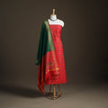 Pochampally Ikat Handloom Sico Unstitched Dress Material: Kurta with Dupatta 06