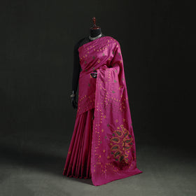 Hand Embroidered Silk Saree 01