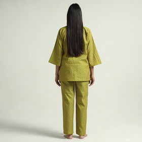 Buy Jacquard Cotton Top & Pyjama Night Suit Set Online at iTokri.com