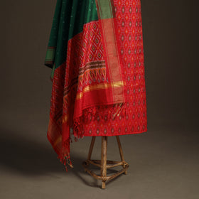 Pochampally Ikat Handloom Sico Unstitched Dress Material: Kurta with Dupatta 06