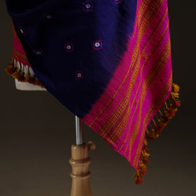 Kutch Handwoven Merino Wool Bandhani Tie-Dye Shawl 01