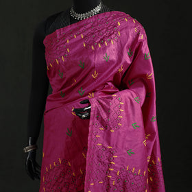 Hand Embroidered Silk Saree 01