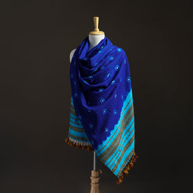 Kutch Handwoven Merino Wool Bandhani Tie-Dye Shawl 02