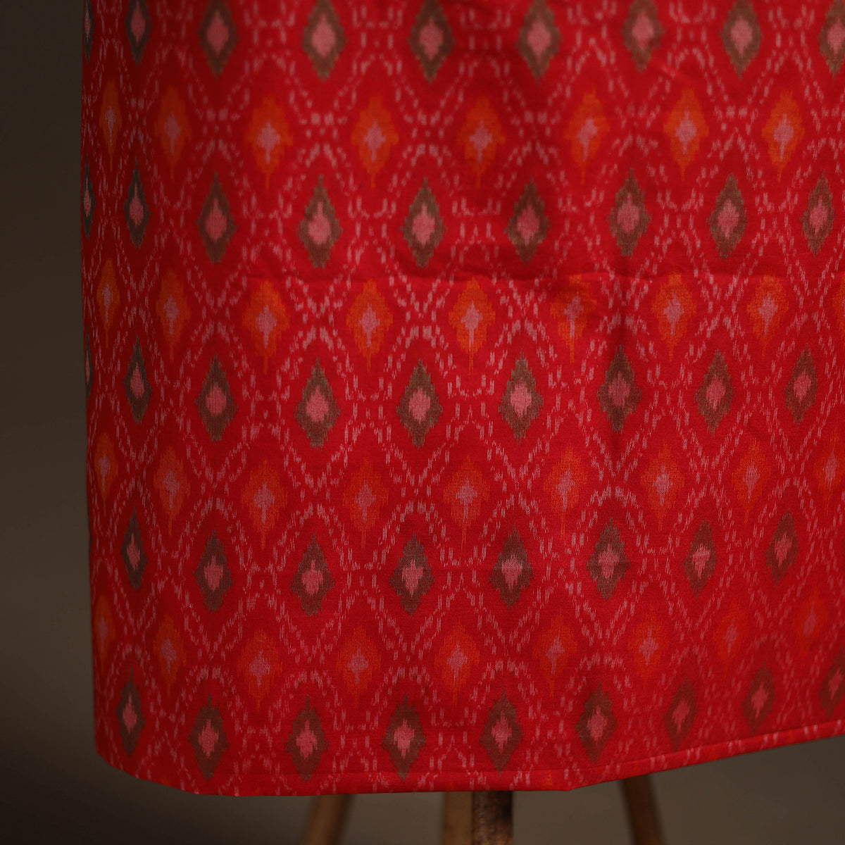 Pochampally Ikat Handloom Sico Unstitched Dress Material: Kurta with Dupatta 06