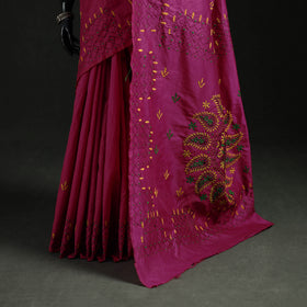 Hand Embroidered Silk Saree 01