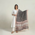 Black - natural dyed hand chanderi silk bagh dupatta 22