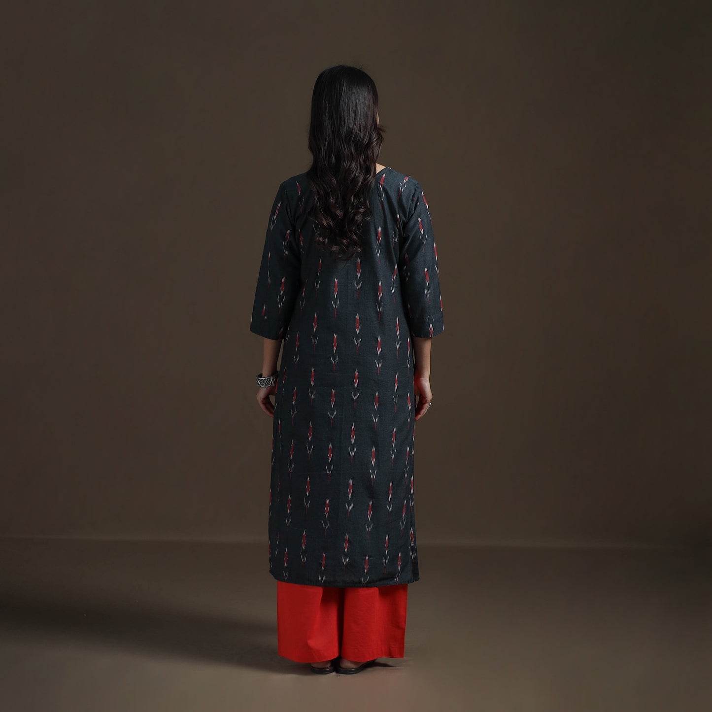 Pochampally Ikat Cotton Straight Kurta for Women 18