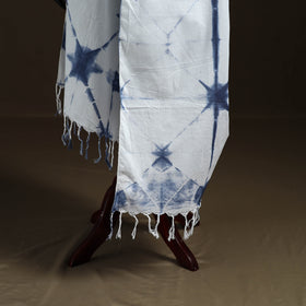 Shibori Tie-Dye Cotton Dupatta with Tassels 30