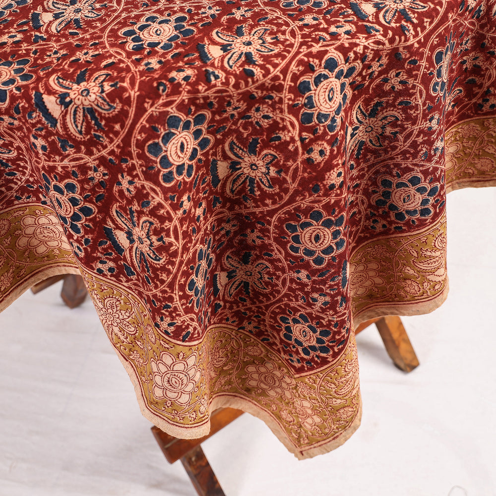 kalamkari block printed table cover