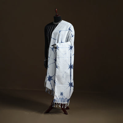 Shibori Tie-Dye Cotton Dupatta with Tassels 30