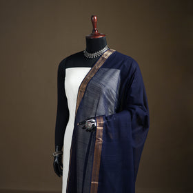 Pure Handloom Cotton Nizam Zari Border Mangalagiri Dupatta 34