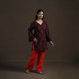 Pochampally Ikat Cotton Short Kurta for Women 24