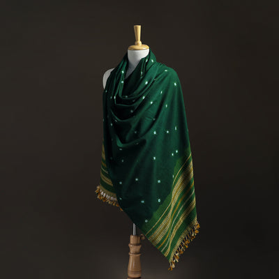 Kutch Handwoven Merino Wool Bandhani Tie-Dye Shawl 03