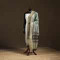 Bagh Hand Block Print Natural Dyed Tissue Zari Chanderi Silk Dupatta 35