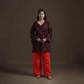 Pochampally Ikat Cotton Short Kurta for Women 24