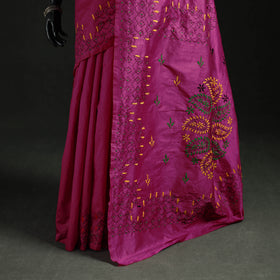 Hand Embroidered Silk Saree 02