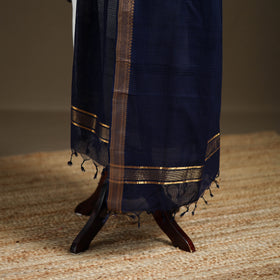 Pure Handloom Cotton Nizam Zari Border Mangalagiri Dupatta 34