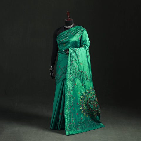 Hand Embroidered Silk Saree 03