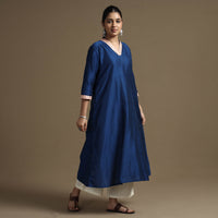 Plain Solid Slub kurta