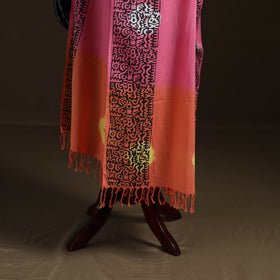 Shibori Tie-Dye Cotton Dupatta with Tassels 31
